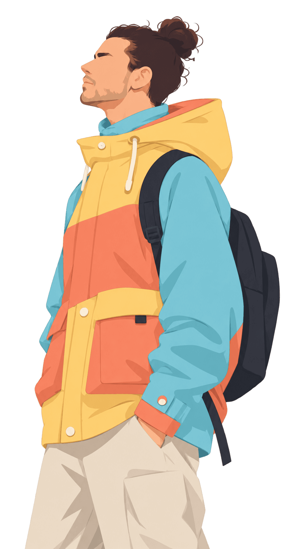 Illustrated portrait of Matteo Romano, SUMMER palette