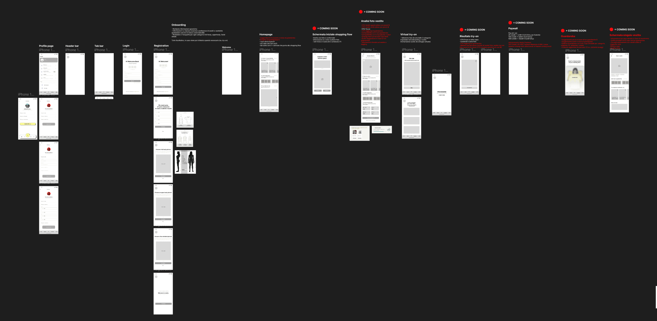 Low-fidelity flow screenshot